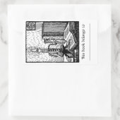 Buchzeichen-Aufkleber für Bücher und Kerzen Rechteckiger Aufkleber (Tasche)