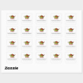 Buchzeichen-Aufkleber für mein Kochbuch Quadratischer Aufkleber (Blatt)