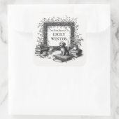 Buchzeichen-Aufkleber Quadratischer Aufkleber (Tasche)