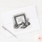 Buchzeichen-Aufkleber Quadratischer Aufkleber (Umschlag)