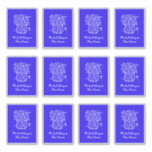 Buchzeichen aus Blauer und Weiß Aufkleber (Vorderseite)