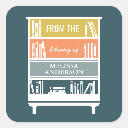 Buchzeichen aus der Bibliothek der Aufkleber auf d (Vorderseite)