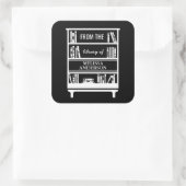 Buchzeichen aus der Bibliothek der Aufkleber auf d (Tasche)