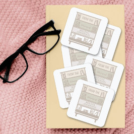 Buchzeichen aus der Bibliothek der Aufkleber auf d