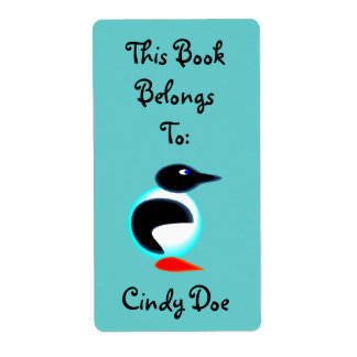 Buchzeichen Book Label Fun Pinguin Bird Neon Niedl