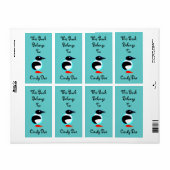 Buchzeichen Book Label Fun Pinguin Bird Neon Niedl (Vorne)