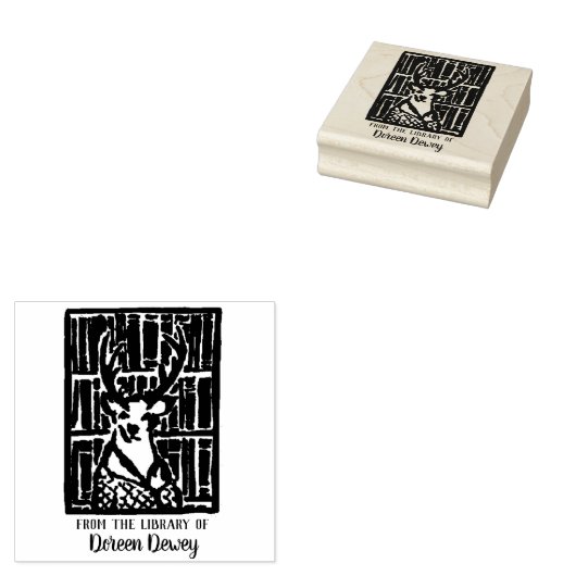 Buchzeichen-Briefmarke Gummistempel (Stempel)