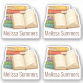 Buchzeichen "Bücher Individuelle Name" Aufkleber (Vorderseite)