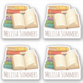 Buchzeichen "Bücher Individuelle Name" Aufkleber (Vorderseite)