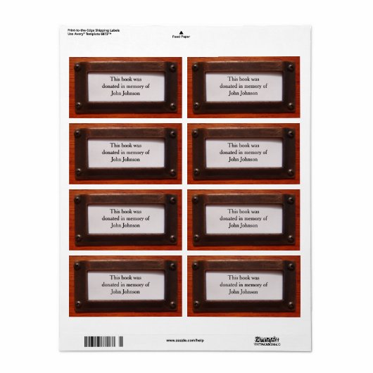 Buchzeichen "Buchspende" (Vorne)