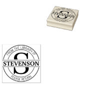 Buchzeichen der Buchbibliothek Custom monogram mod Gummistempel (Stempel)