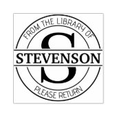 Buchzeichen der Buchbibliothek Custom monogram mod Gummistempel (Prägung)
