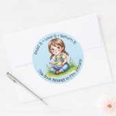 Buchzeichen der personalisierten Lehrerklasse Runder Aufkleber (Umschlag)