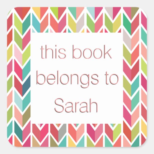 Buchzeichen der Schule Name Ex Libris Stickers (Vorderseite)