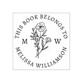 Buchzeichen der Vintagen botanischen Erstbibliothe Gummistempel (Prägung)