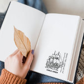 Buchzeichen des Vintagen Schiffskörpers Gummistempel