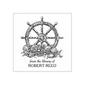 Buchzeichen des Vintagen Schiffskörpers Gummistempel (Prägung)