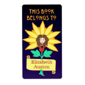 Buchzeichen dieses Buch gehört Kunst Nouveau Blume (Vorne)