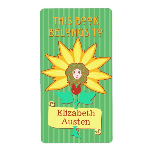 Buchzeichen Dieses Buch gehört zur Jugendstil-Blum (Vorne)