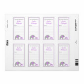 Buchzeichen-Etiketten für Mutter und Baby Elephant (Vorne)