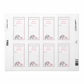 Buchzeichen-Etiketten für Mutter und Baby Elephant (Vorne)