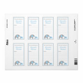 Buchzeichen-Etiketten für Mutter und Baby Elephant (Vorne)