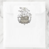 Buchzeichen Ex Libris Clipper Quadratischer Aufkleber (Tasche)