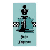 Buchzeichen Ex Libris Schachspiel Pieces King Rook (Vorne)