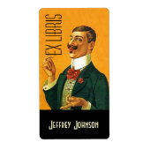 Buchzeichen Ex Libris Vntg Dapper Dressed Gentlema (Vorne)