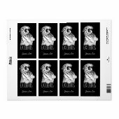 Buchzeichen Ex Libris weiße Tiger Big Cat auf schw (Vorne)