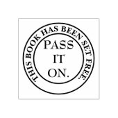 Buchzeichen fördert Buchaustausch Gummistempel (Prägung)