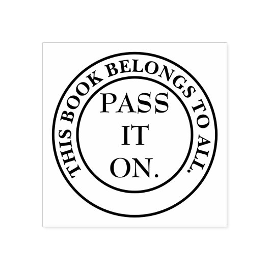 Buchzeichen fördert Buchaustausch Gummistempel (Prägung)