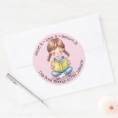 Buchzeichen für benutzerdefinierte Lehrer-Klassenb Runder Aufkleber (Umschlag)