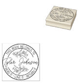 Buchzeichen für Bibliothek mit Blumenzauber Gummistempel (Stempel)