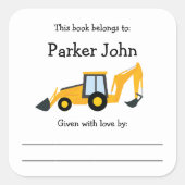 Buchzeichen für den Lkw mit Meldung Quadratischer Aufkleber (Vorderseite)