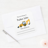 Buchzeichen für den Lkw mit Meldung Quadratischer Aufkleber (Umschlag)