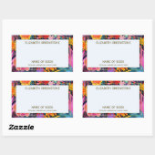 Buchzeichen für die Unterschrift eines Floristen Rechteckiger Aufkleber (Blatt)