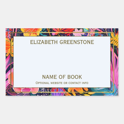 Buchzeichen für die Unterschrift eines Floristen Rechteckiger Aufkleber (Vorderseite)