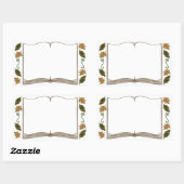 Buchzeichen für Herbstleaves Rechteckiger Aufkleber (Blatt)