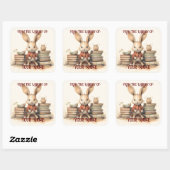 Buchzeichen für Ihr Kind Quadratischer Aufkleber (Blatt)