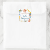 Buchzeichen für Lehrer Quadratischer Aufkleber (Tasche)