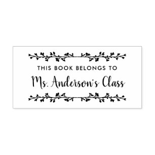 Buchzeichen für rustikale Zweigstellen Gummistempel