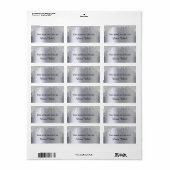 Buchzeichen für Tropfen aus silbermetall Adressaufkleber (Vorne)