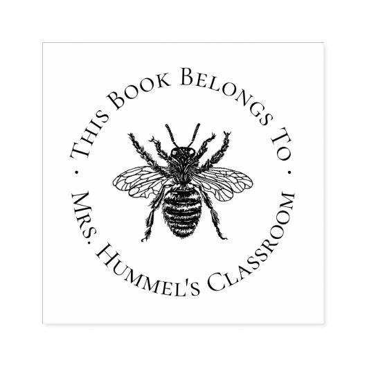 Buchzeichen für Vintage Bienenlehrer Gummistempel (Prägung)