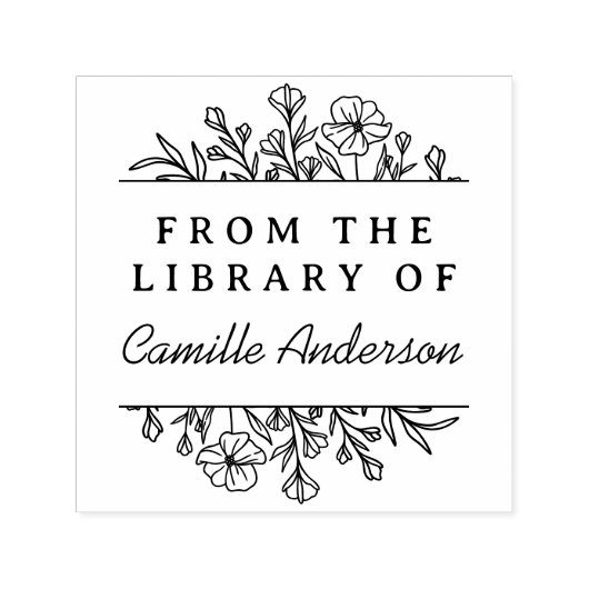 Buchzeichen für Vintage botanische Schriftzeichen Permastempel (Design)