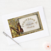 Buchzeichen für Vintage Butterfly-Illustration Rechteckiger Aufkleber (Umschlag)