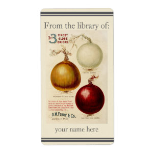 Buchzeichen für Vintage Zwiebeldiagramme