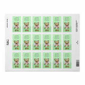 Buchzeichen "Grüner Bär" Adressaufkleber (Vorne)