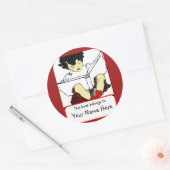 Buchzeichen Kinderlesen Runder Aufkleber (Umschlag)