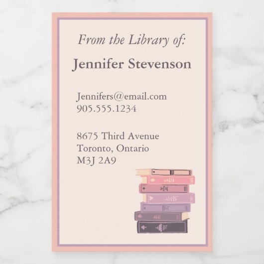 Buchzeichen-Label buchen Lebensmitteletikett (Einzelnes Label)